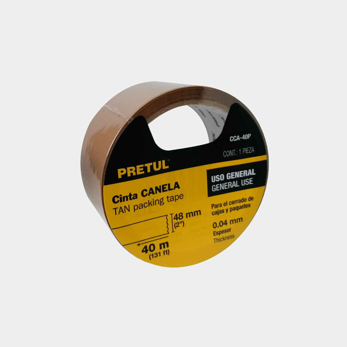 CINTAS TRUPER 20524 CINTA DE EMPAQUE 48 MM X 40 M CANELA PRETUL cintas-truper-20524-cinta-de-empaque-48-mm-x-40-m-canela-pretul