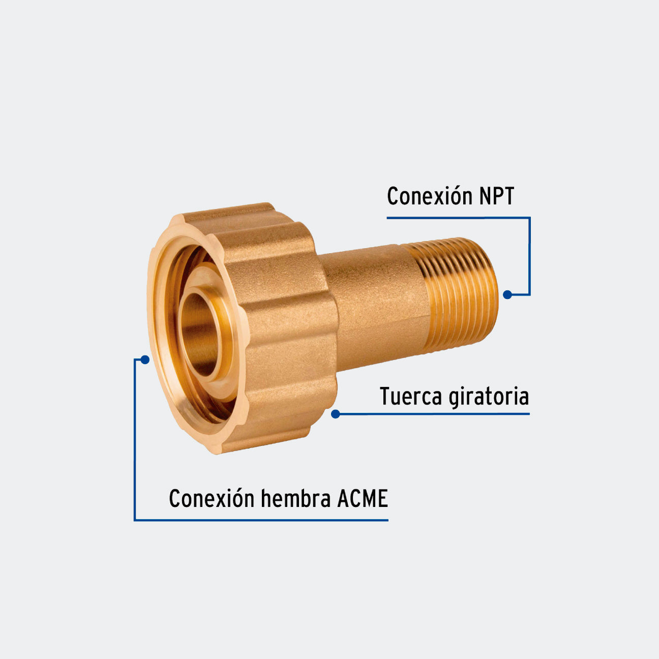 ACOPLADOR TRUPER 47656 ACOPLADOR LLENADO P/TANQUE ESTACIONARIO,ACME 1-3/4X3/4"NPT