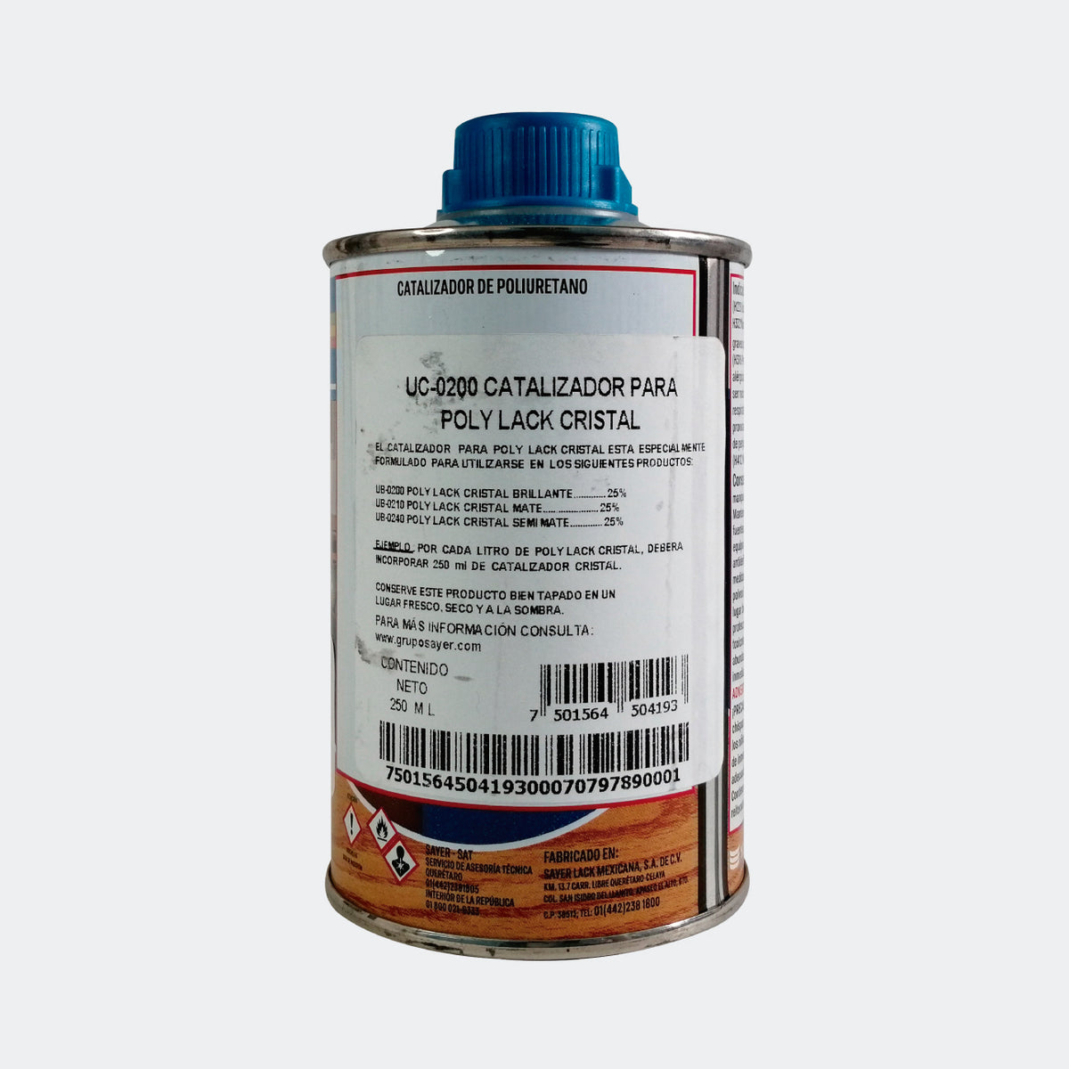 CATALIZADORES SAYER UC0200.10 CATALIZADOR P/POLY LACK CRISTAL 250 ML Ferrepits