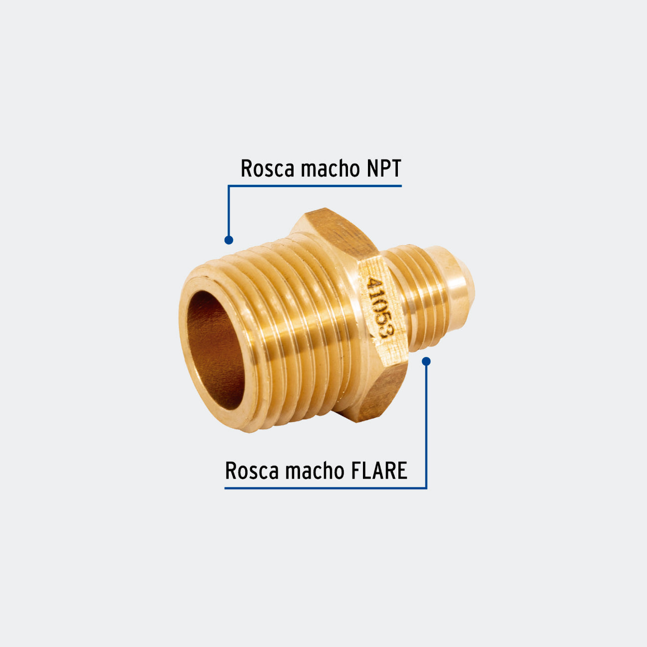 CONEXIONES TRUPER 41053 NIPLE TERMINAL DE LATÓN DE 5/16" X 1/2", FOSET