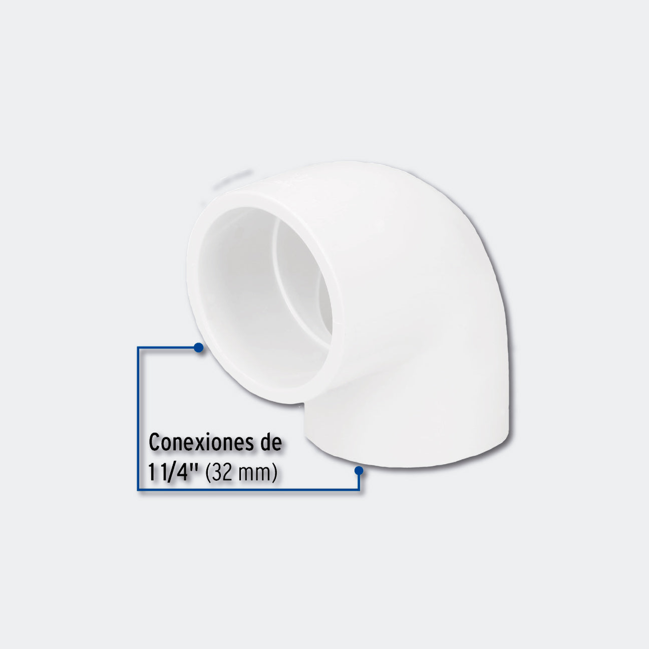 CONEXIONES TRUPER 45523 CODO 90° DE PVC DE 1-1/4", FOSET