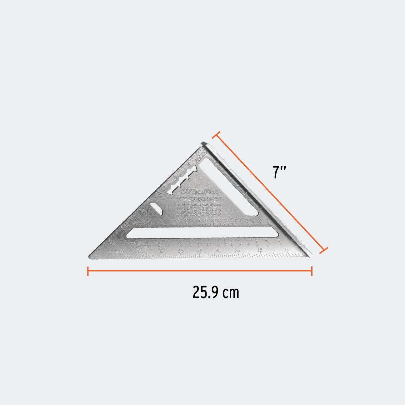 CONSTRUCCIÓN TRUPER 15131 ESCUADRA 7" DE ALUMINIO PARA MUROS DE YESO