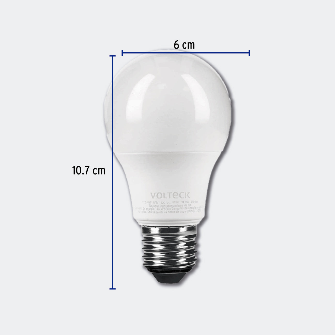 MATERIAL ELÉCTRICO TRUPER 46856 LÁMPARA LED A19 6 W (EQUIV. 40 W), LUZ DE DÍA, BLÍSTER