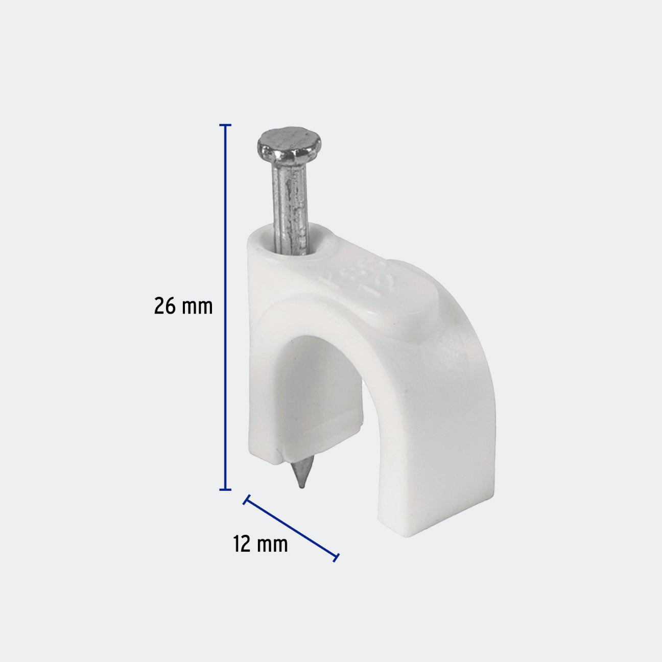 MATERIAL ELÉCTRICO TRUPER 48275 BOLSA CON 20 GRAPAS BLANCAS DE 12 MM PARA CABLE REDONDO