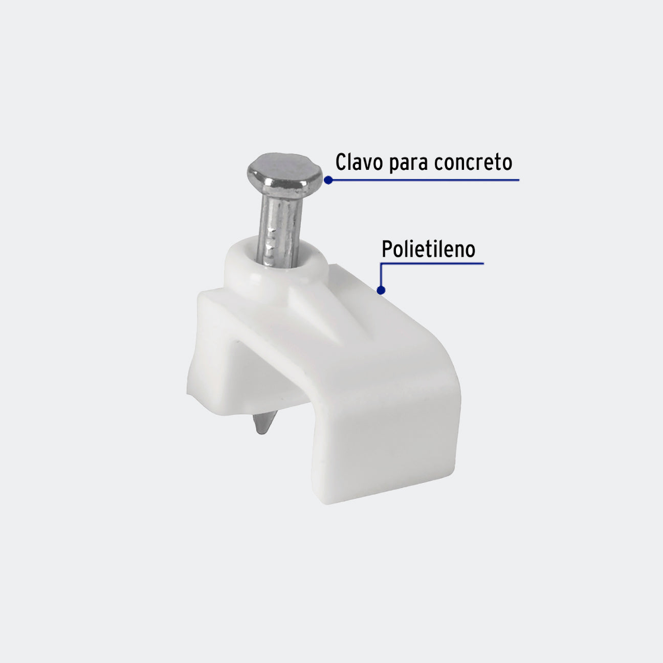 MATERIAL ELÉCTRICO TRUPER 48279 GRAPA P/CABLE PLANO 10 MM BLANCA 20PZ