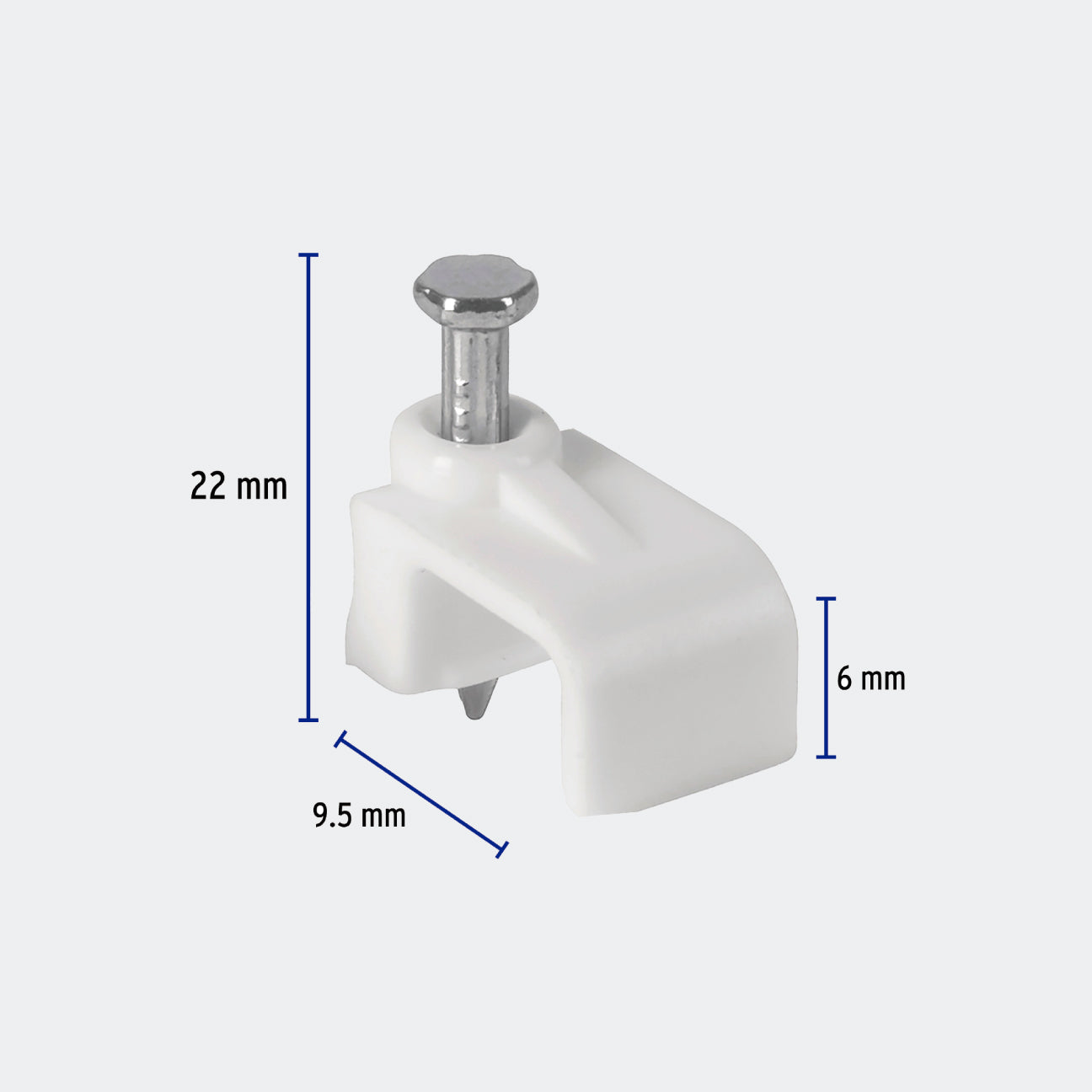 MATERIAL ELÉCTRICO TRUPER 48279 GRAPA P/CABLE PLANO 10 MM BLANCA 20PZ