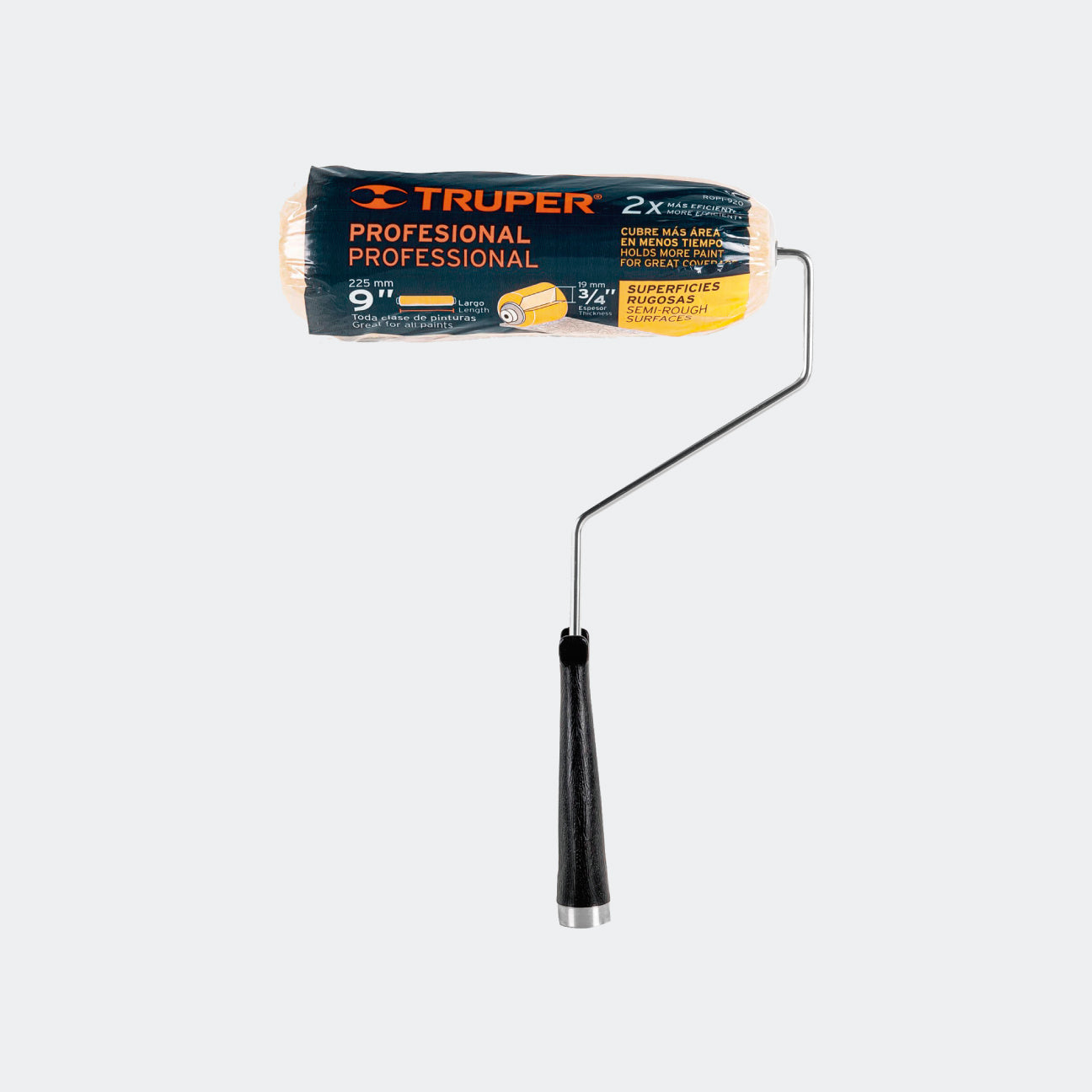 PINTURAS TRUPER 13877 RODILLO PARA PINTAR SUPERFICIES RUGOSAS 9" X 3/4"