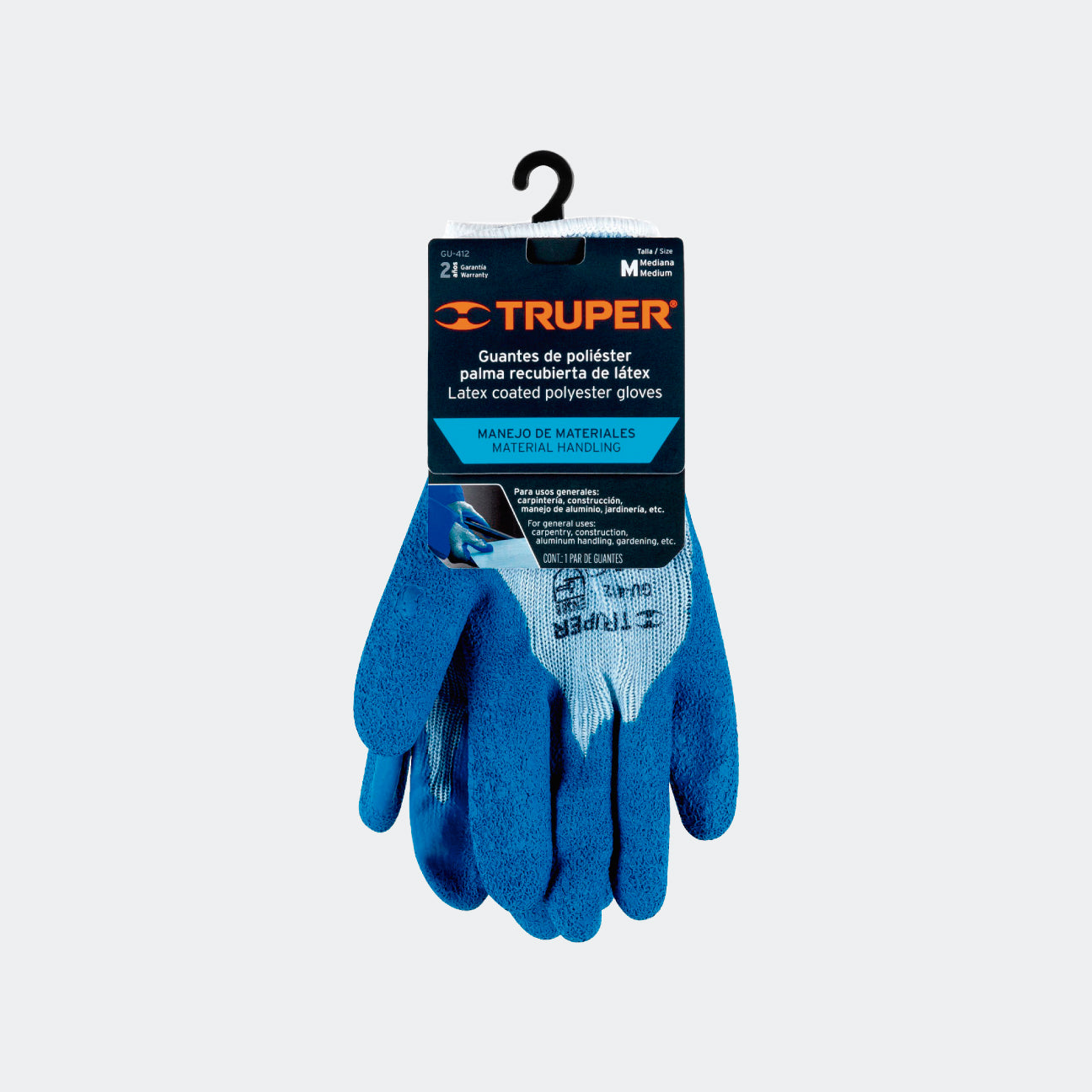 SEGURIDAD TRUPER 15266 GUANTES DE POLIÉSTER RECUBIERTOS DE LATEX, M