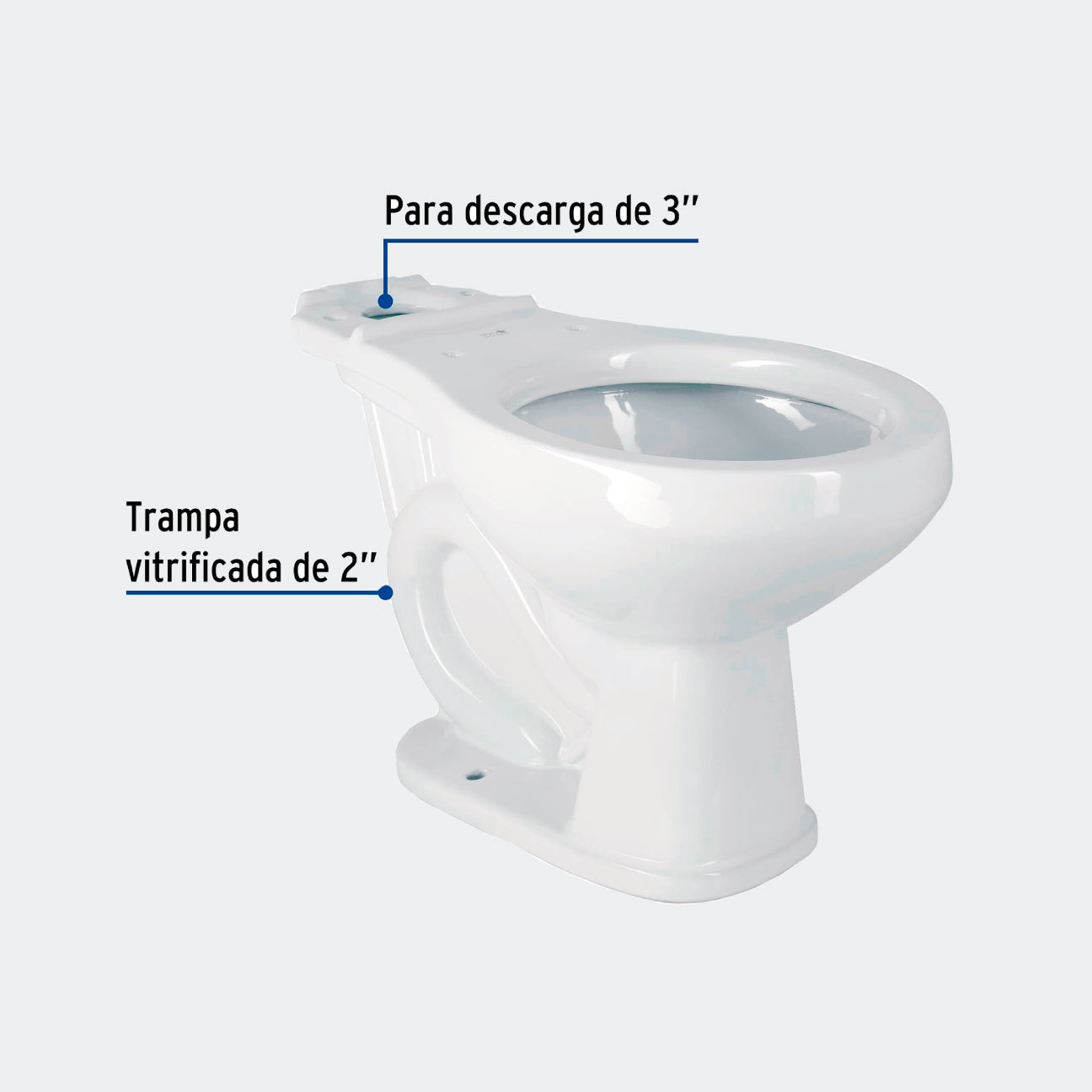 ACCESORIOS TRUPER 44011 TAZA REDONDA CERÁMICA, BLANCA, FOSET