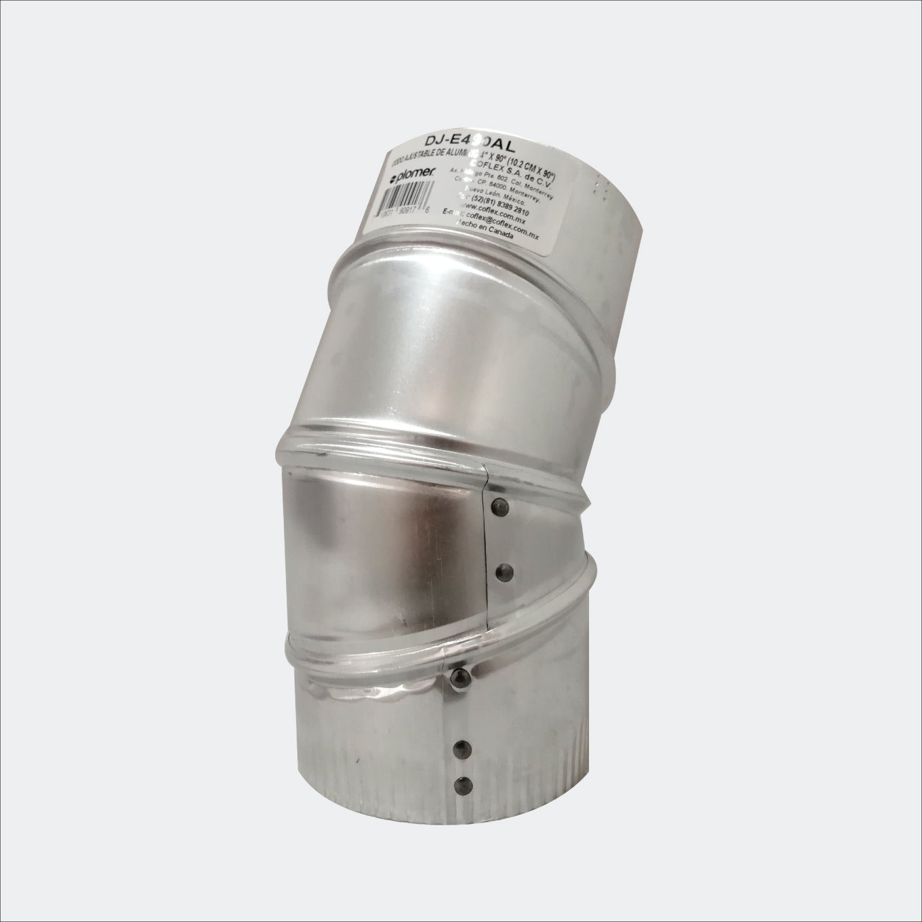 CODO ALUMINIO COFLEX DJ-E490AL CODO 4" X 90°
