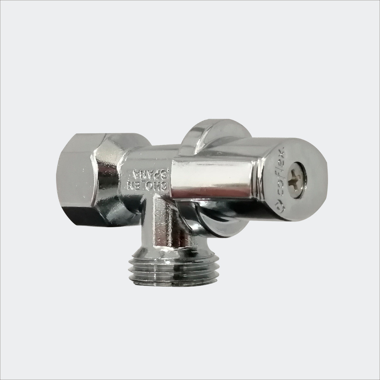 LLAVE DE CONTROL COFLEX IP-133P 1/4 VUELTA 1/2" FNPT X 1/2" M. ANGULAR EN BOLSA