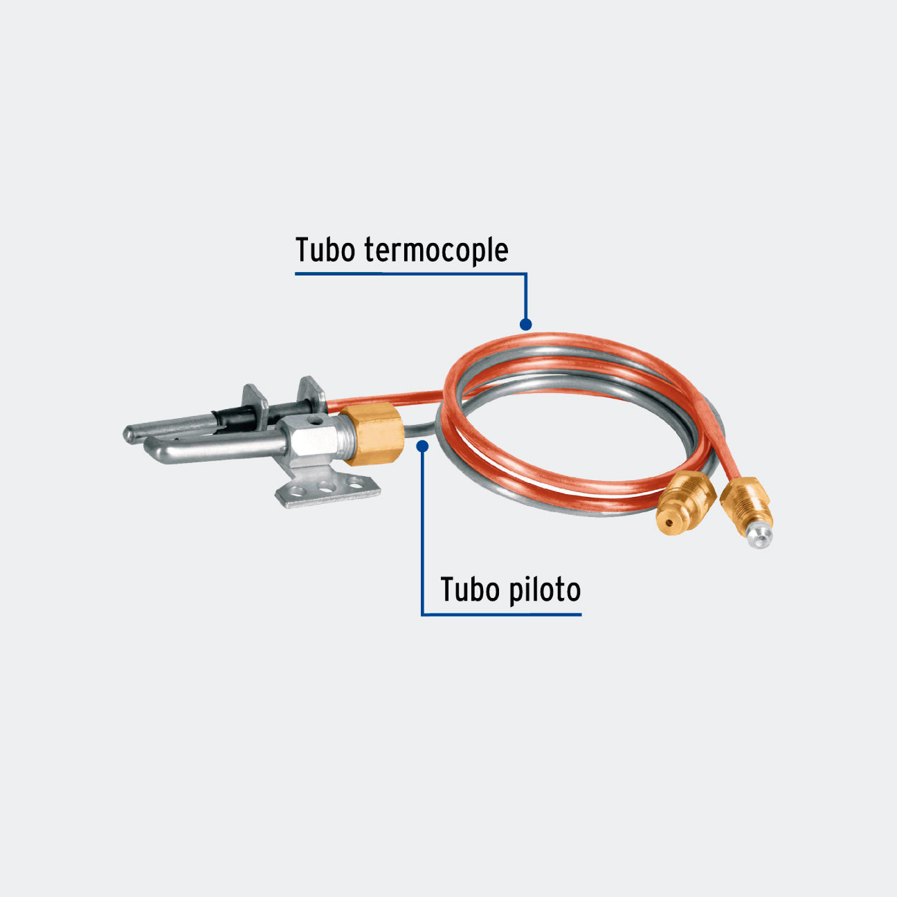 PLOMERÍA TRUPER 46148 TERMOPAR TIPO FLAUTA, 60 CM, FOSET